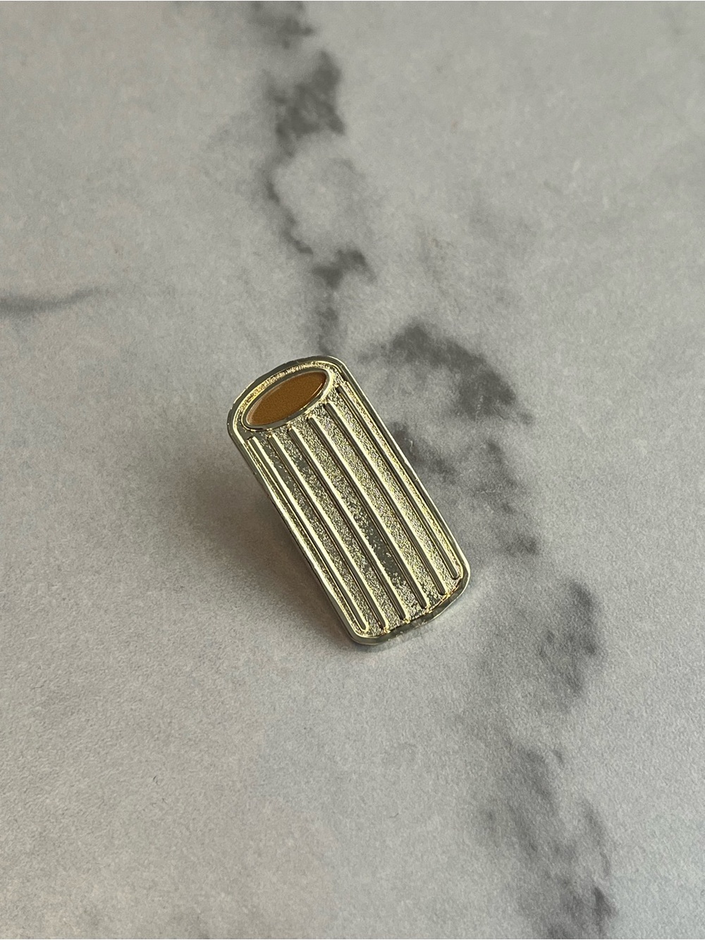 Gold Rigatoni Pasta Enamel Pin